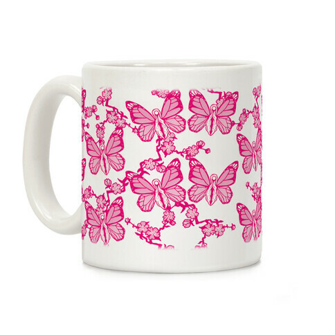 Butterfly Vagina Pattern Coffee Mug