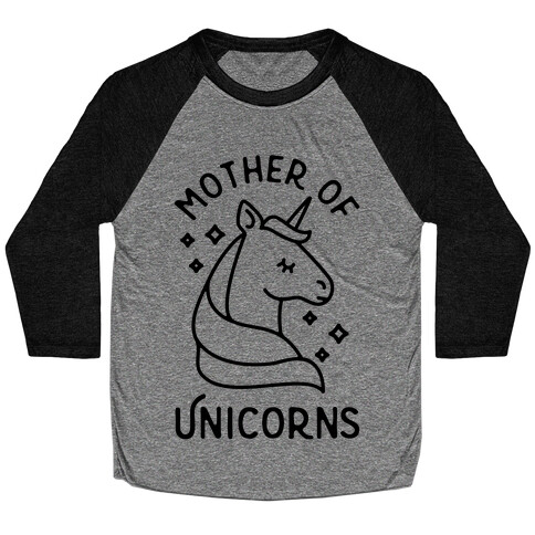 Mother Of Unicorns Baseball Tee