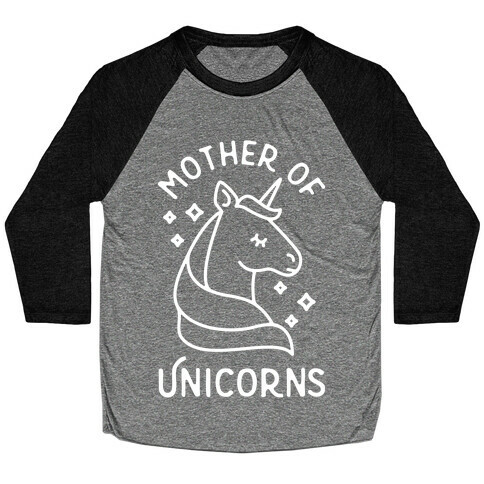 Mother Of Unicorns Baseball Tee