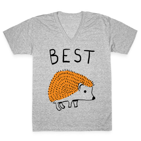 Best Buds Hedgehog V-Neck Tee Shirt