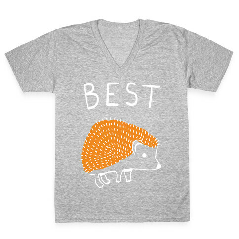 Best Buds Hedgehog V-Neck Tee Shirt