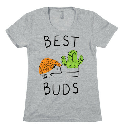 Best Buds Hedgehog Cactus Womens T-Shirt
