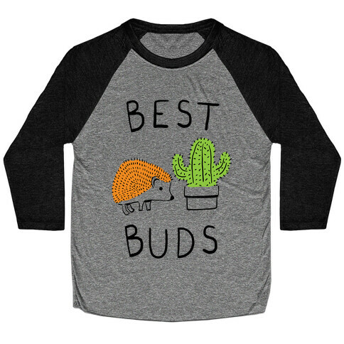 Best Buds Hedgehog Cactus Baseball Tee