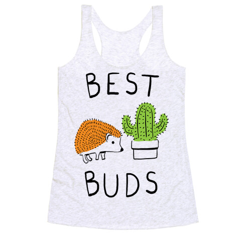 Best Buds Hedgehog Cactus Racerback Tank Top