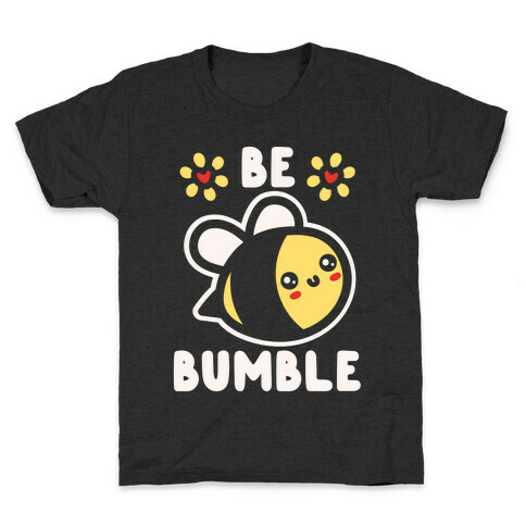 Be Bumble White Print Kids T-Shirt