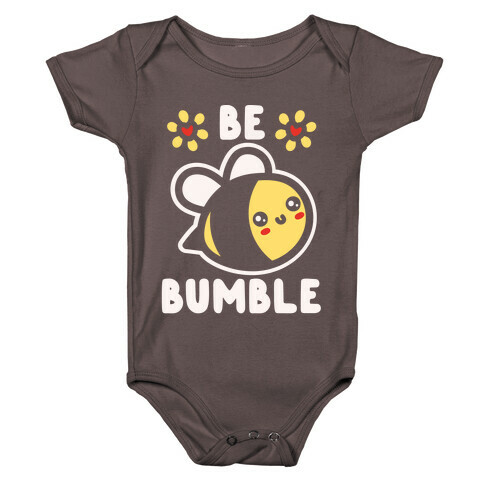 Be Bumble White Print Baby One-Piece