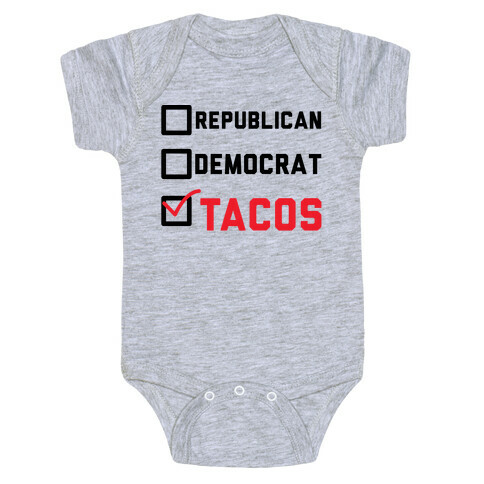 Republican Democrat Tacos Baby One-Piece