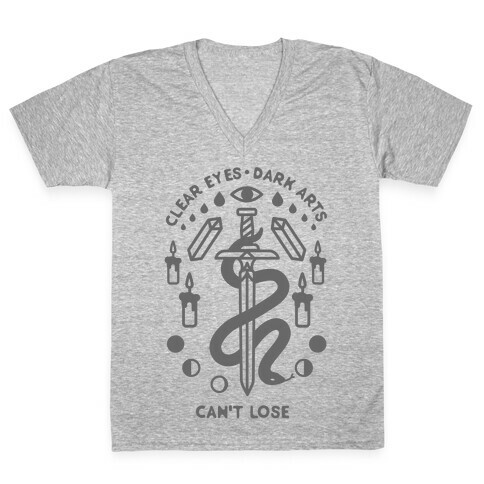 Clear Eyes Dark Arts Can't Lose V-Neck Tee Shirt