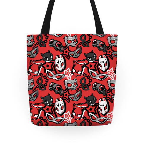 Persona Masks Pattern Tote