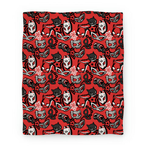 Persona Masks Pattern Blanket