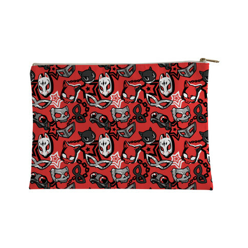 Persona Masks Pattern Accessory Bag