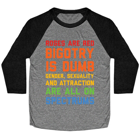 Gender Sexuality And Attraction Are All On Spectrums Baseball Tee