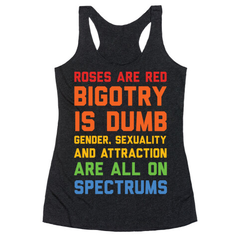 Gender Sexuality And Attraction Are All On Spectrums Racerback Tank Top