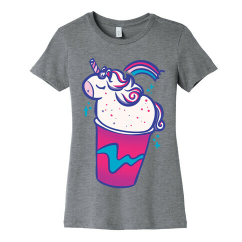 Unicorn Frapp White Print Womens T-Shirt