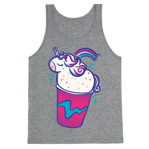 Unicorn Frapp White Print Tank Top