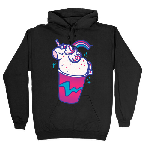 Unicorn Frapp White Print Hooded Sweatshirt