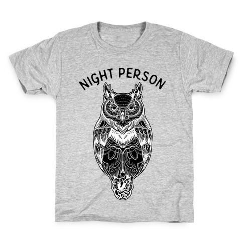 Night Person Owl Kids T-Shirt