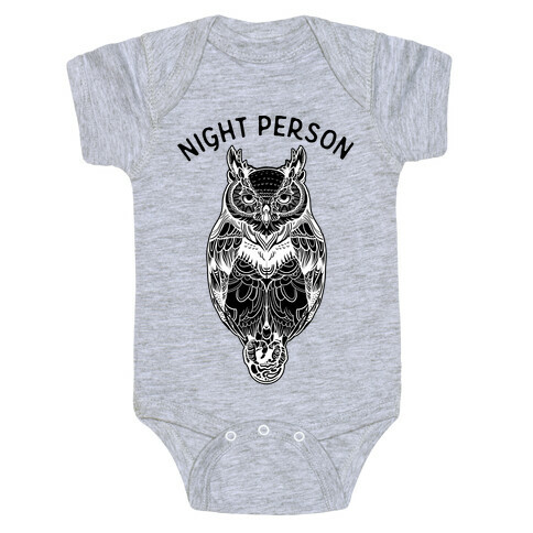 Night Person Owl Baby One-Piece