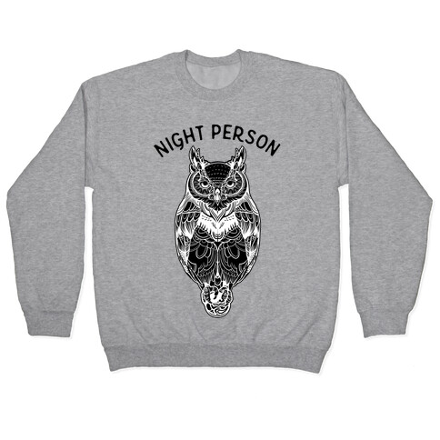 Night Person Owl Pullover