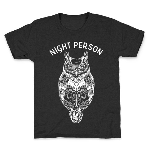 Night Person Owl Kids T-Shirt