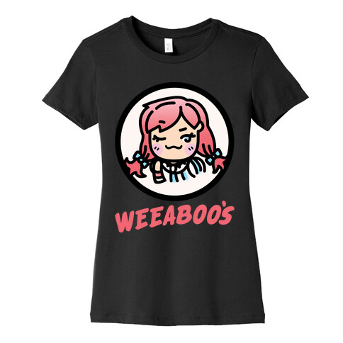 Weeaboos Parody White Print Womens T-Shirt