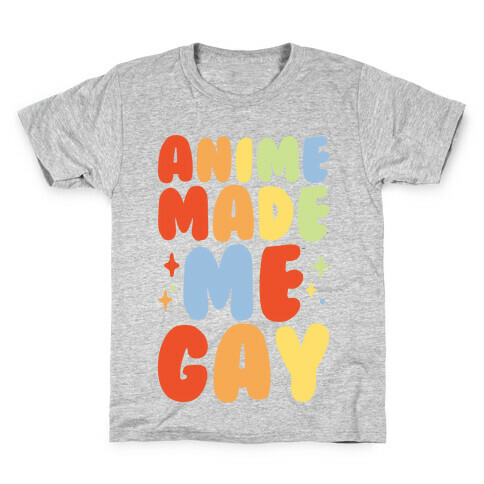 Anime Made Me Gay White Print Kids T-Shirt