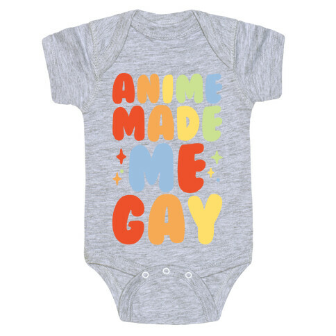 Anime Made Me Gay White Print Baby One-Piece