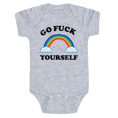 Go F*** Yourself Rainbow Baby One-Piece