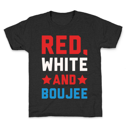 Red White And Boujee White Print Kids T-Shirt