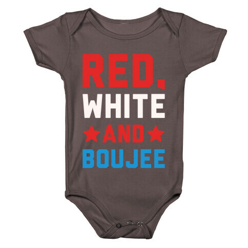 Red White And Boujee White Print Baby One-Piece