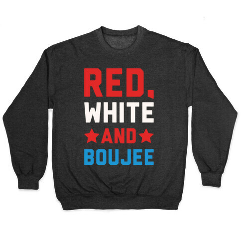 Red White And Boujee White Print Pullover