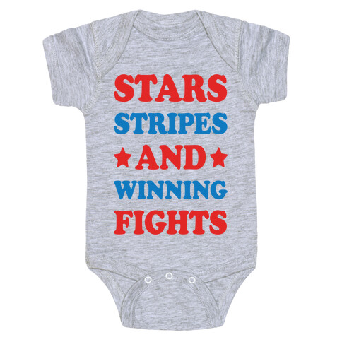 Stars Stripes And Winning Fights Baby One-Piece