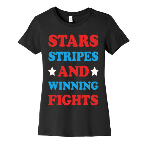 Stars Stripes And Winning Fights Womens T-Shirt