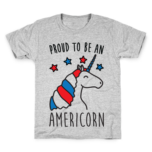 Proud To Be An Americorn Kids T-Shirt