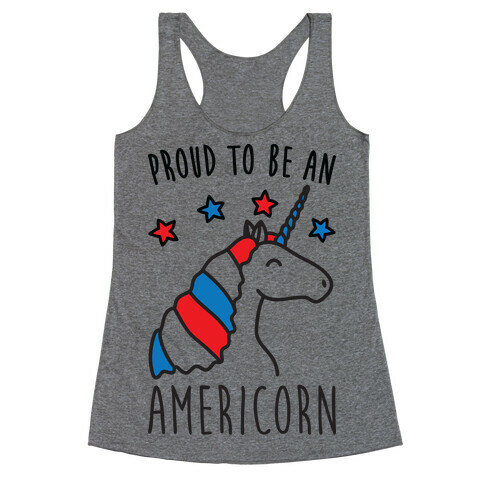 Proud To Be An Americorn Racerback Tank Top