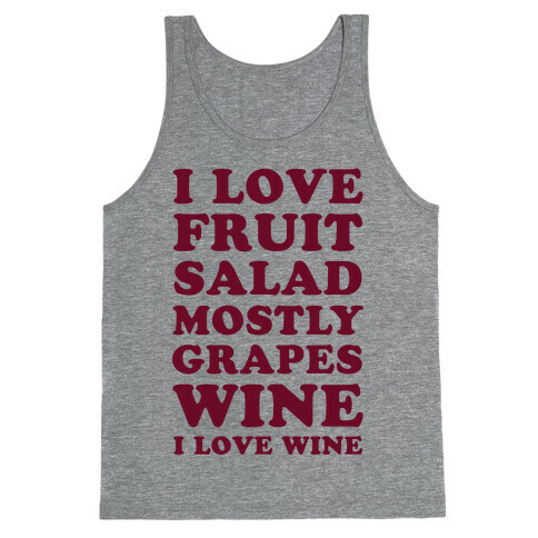 Wine I Love Wine Tank Top