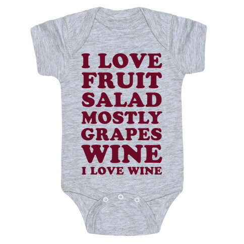 Wine I Love Wine Baby One-Piece