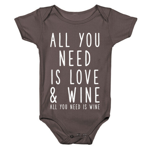 All You Need Is Love & Wine Baby One-Piece