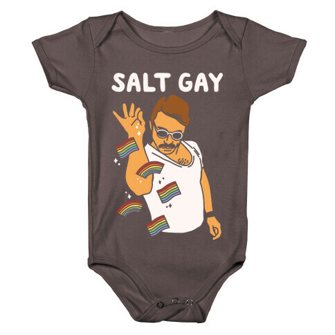 Salt Gay White Print Baby One-Piece