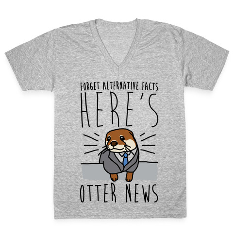 Otter News V-Neck Tee Shirt