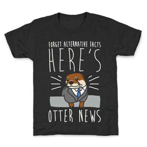 Otter News White Font Kids T-Shirt
