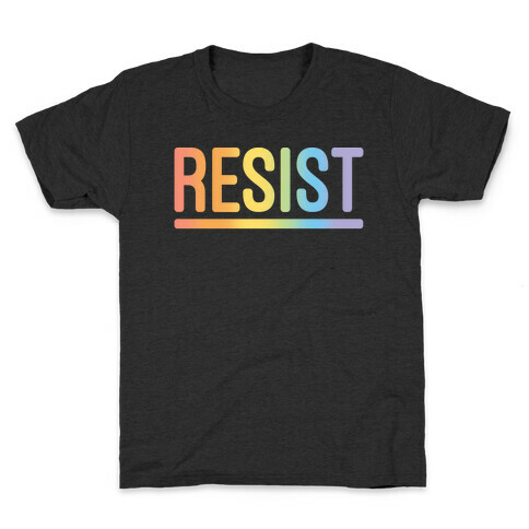 Rainbow Resist White Print Kids T-Shirt