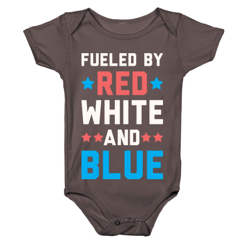 Fueled By Red White And Blue Baby One-Piece