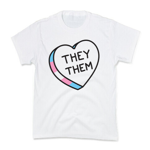 They Them Candy Heart Kids T-Shirt