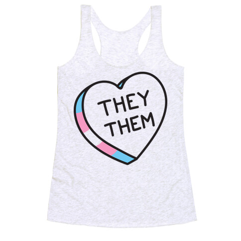 They Them Candy Heart Racerback Tank Top