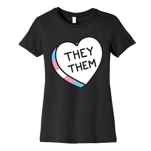They Them Candy Heart Womens T-Shirt