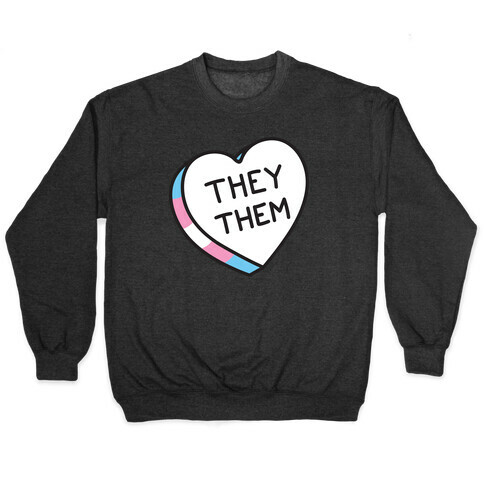 They Them Candy Heart Pullover