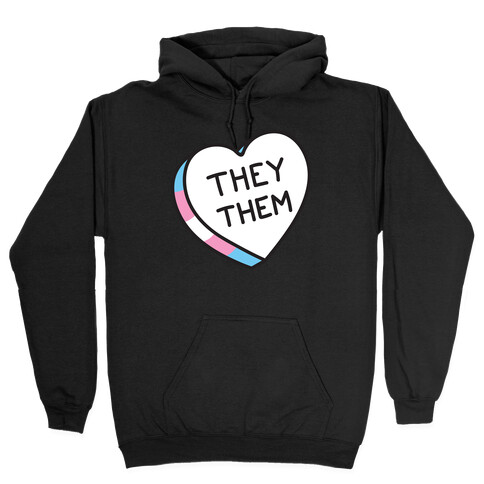 They Them Candy Heart Hooded Sweatshirt