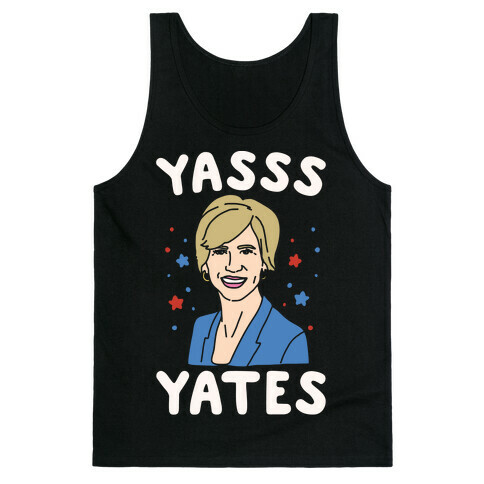 Yasss Yates White Print Tank Top