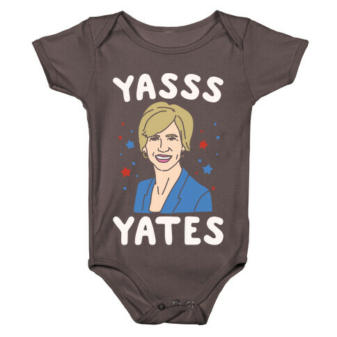 Yasss Yates White Print Baby One-Piece